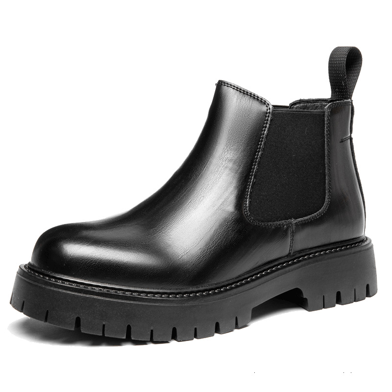 2113 autumn and winter new martin boots men's Korean Chelsea men's boots British style fleece-lined high top shoes 2024 new