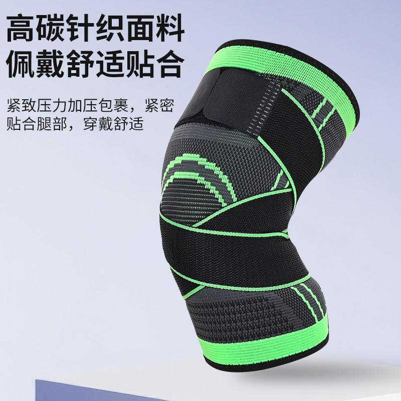 Rodillas deportivas transfronterizas mayorista ciclismo correr tejido respirado protección deportiva nylon correa rodillas fabricantes