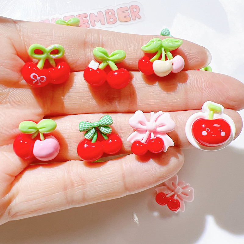 樹脂ジュエリーアクセサリー卸売 diy ヘアアクセサリークリーム接着剤携帯電話ケース衣類材料手作りミニチェリー|undefined