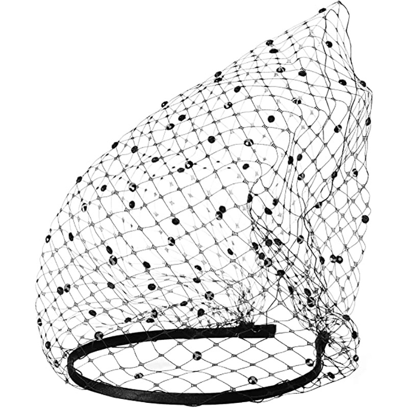 Europa y América Negro diamante velo diadema Amazon AliExpress al por mayor rhinestone velo accesorios para el cabello accesorios nupciales de la vendimia