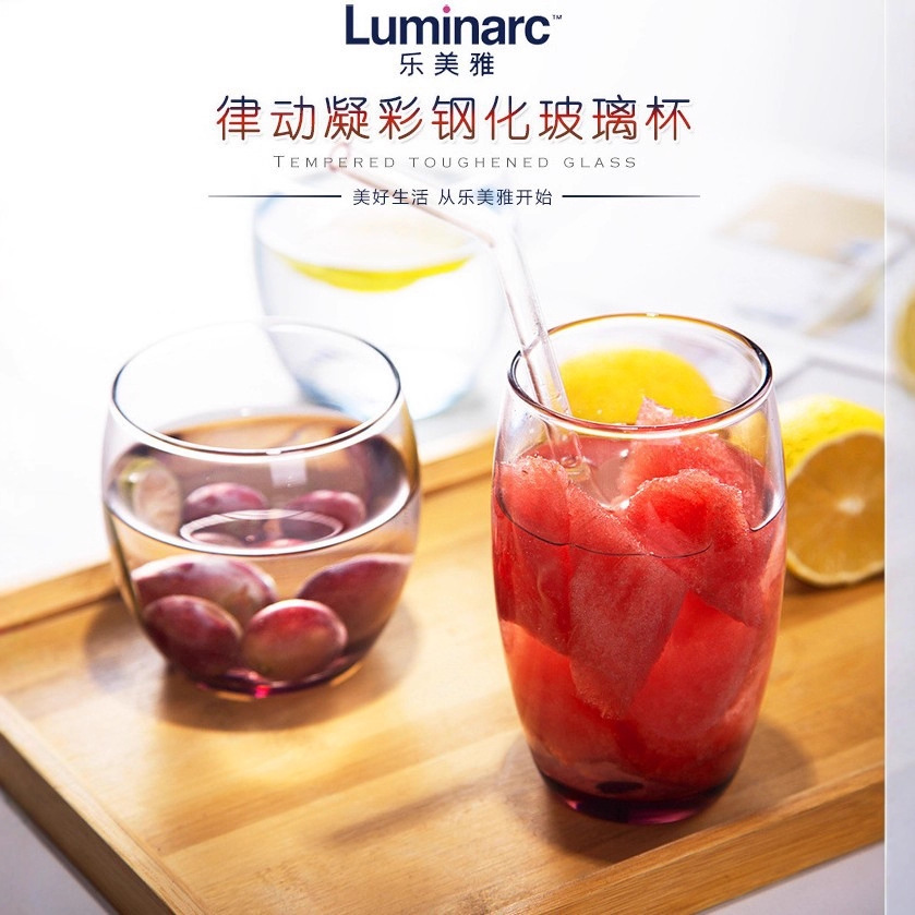 Lemeiya Tempered Glass Household High-Temperature Resistant Couple-Style Drinking Cup Milk Cup Simple Heat-Resistant Living Room Tea Cup