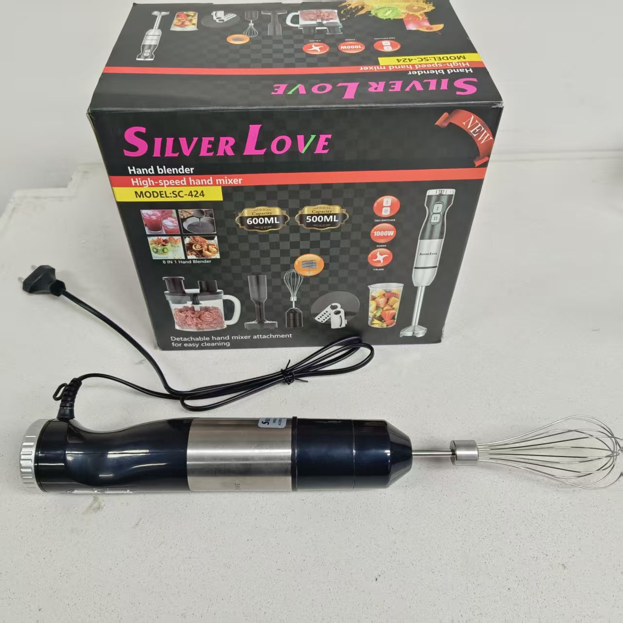 Comercio exterior HandMixer electrodomésticos de cocina eléctricos batidor de huevos 8 en 1 varilla de cocina eléctrica estándar europeo image 4