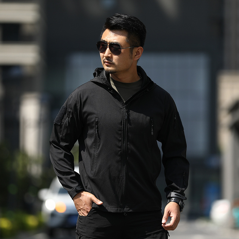 Directo de fábrica chaqueta de camuflaje al aire libre chaqueta de piel de tiburón chaqueta de cáscara suave primavera y verano chaqueta delgada