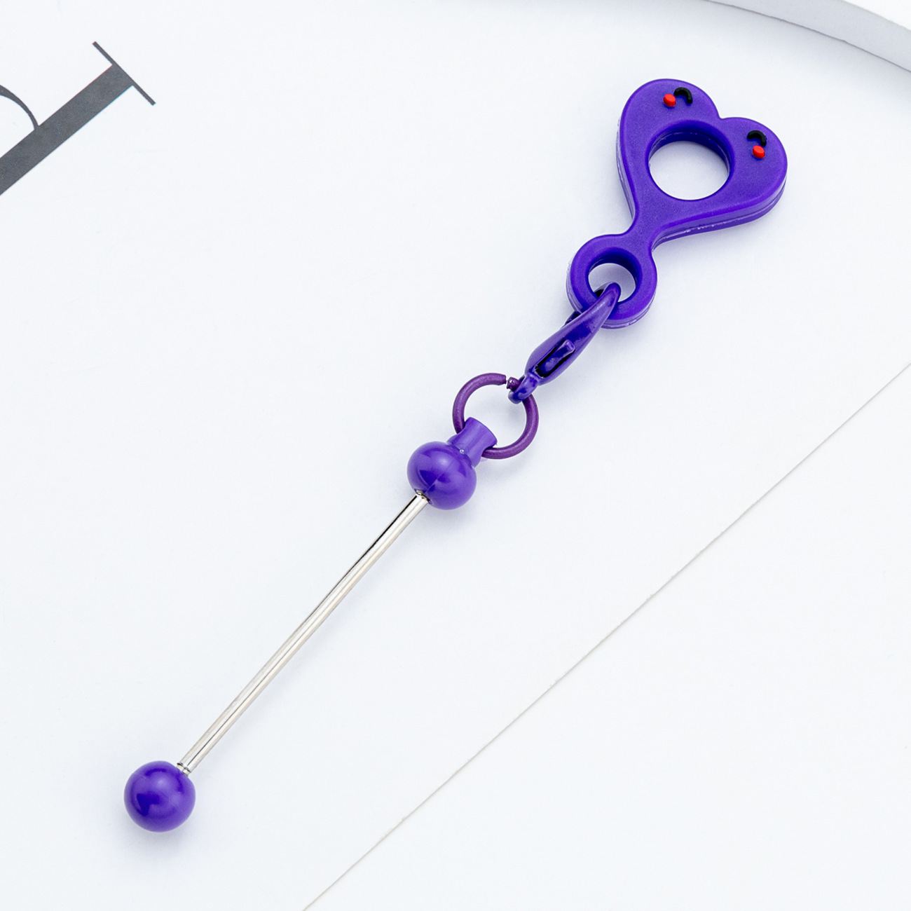 Amor transfronterizo cara sonriente diy cuentas colgante de paja de silicona para 8 - 10mm colgante decorativo de paja de silicona