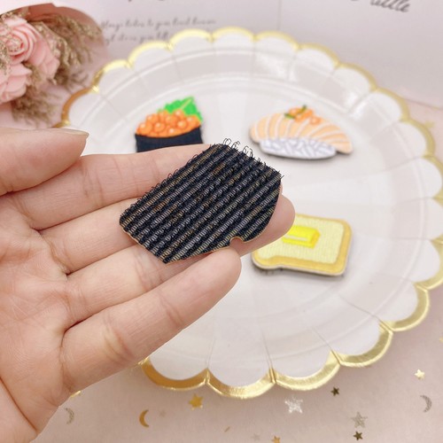Treasure No. 1 Funny Food Sushi Embroidery Bangs Stickers Fixed Magic Stickers Posting Children's Broken Hair Stickers Magic Stickers