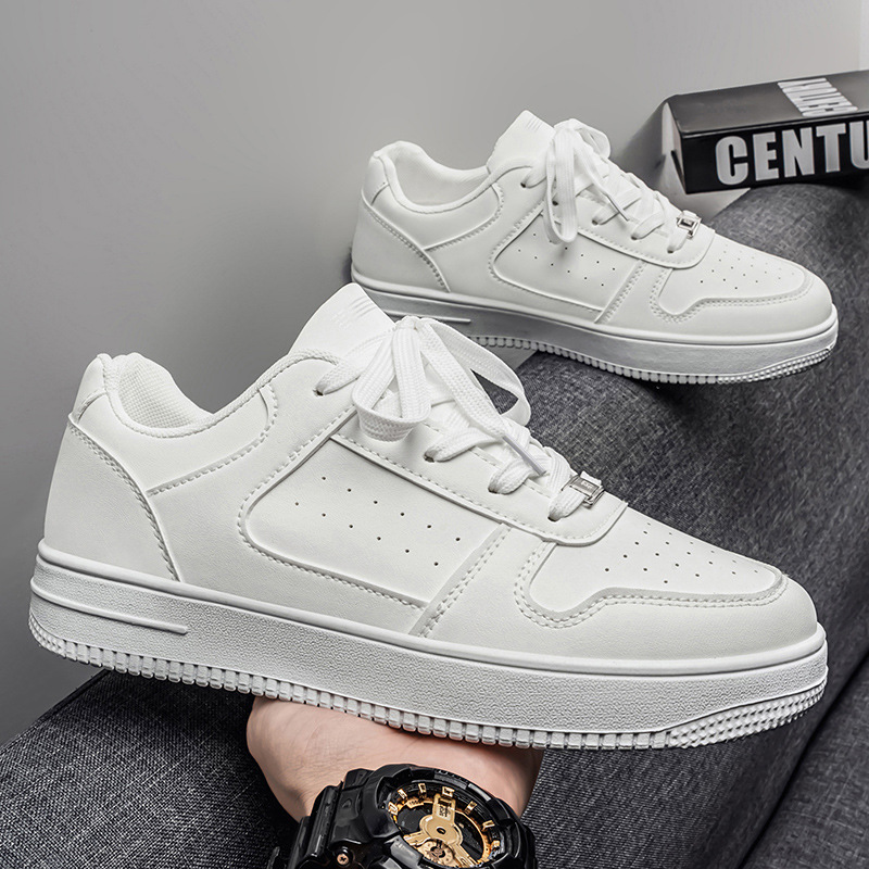 Hombres primavera nueva moda zapatos de skate zapatos deportivos de moda zapatos casuales estilo campus estilo coreano zapatos blancos de skate