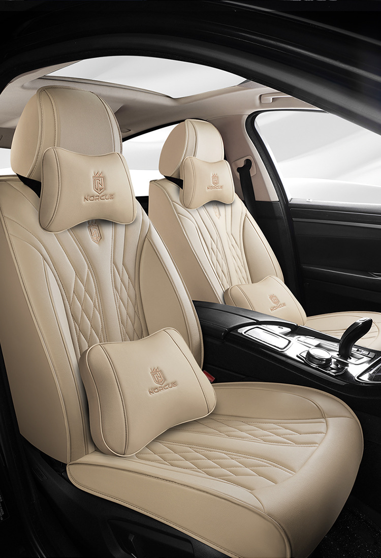 2026 New Model Full Leather Breathable Business-Style Universal Four-Season Full-Cover Car Seat Cushion Cover