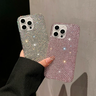 Чехол для телефона Apple iPhone 11–17 серии, инкрустация стразами, защитный