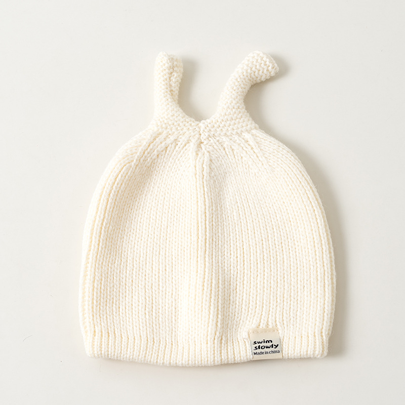 Sombrero para bebés otoño y invierno pequeño mes gorra de punto gorra de lana para bebés bebés caliente bebé bebé