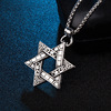 Double-sided fashionable universal pendant stainless steel, necklace, European style, wholesale