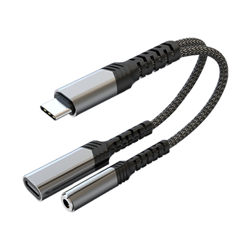 Typec携帯電話オーディオケーブル2 in 1イヤホン変換3.5変換器OTGuディスクはアップル華為を適用する|undefined