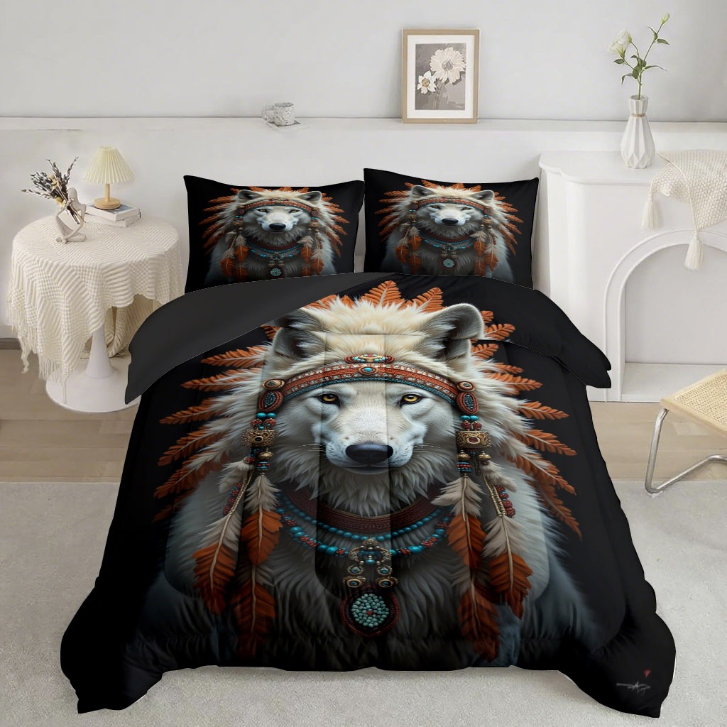 TEMU / JIT transfronterizo wolf XiaoYue impresión digital HD 180gms colcha