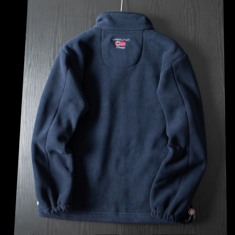 Men's Winter Fleece Jacket Cold Proof Warm Outdoor Coat Large Size_voghion.com