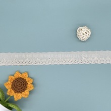 棉布花边蕾丝辅料3cm 棉线刺绣花边辅料diy蕾丝花边波浪花边童装