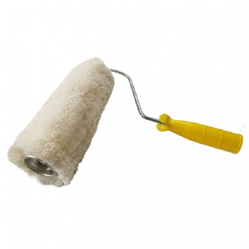 Cepillo de rodillo de pintura con núcleo de hierro de núcleo de madera Huade, asfalto de pelo largo, resistente a altas temperaturas, aceite caliente no curable, revestimiento impermeable