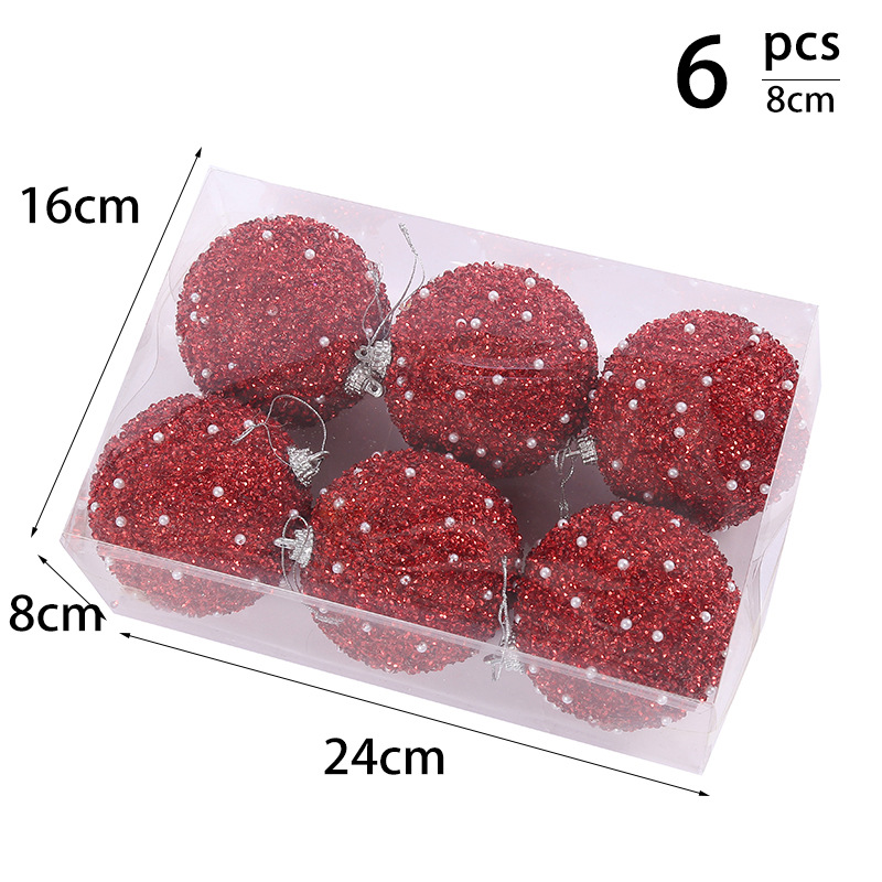 614g Weight Christmas Balls, Hanging Ornaments Event & Party Supplies 1 Set Quantity Christmas Basic Classic Style Ball Foam Indoor Party Festival Hanging Ornaments