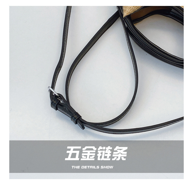 Fashionable bucket bag for women 2025 Summer new style work and commuting patchwork woven bag, simple and casual single-shoulder small bag, trendy Application Scenario