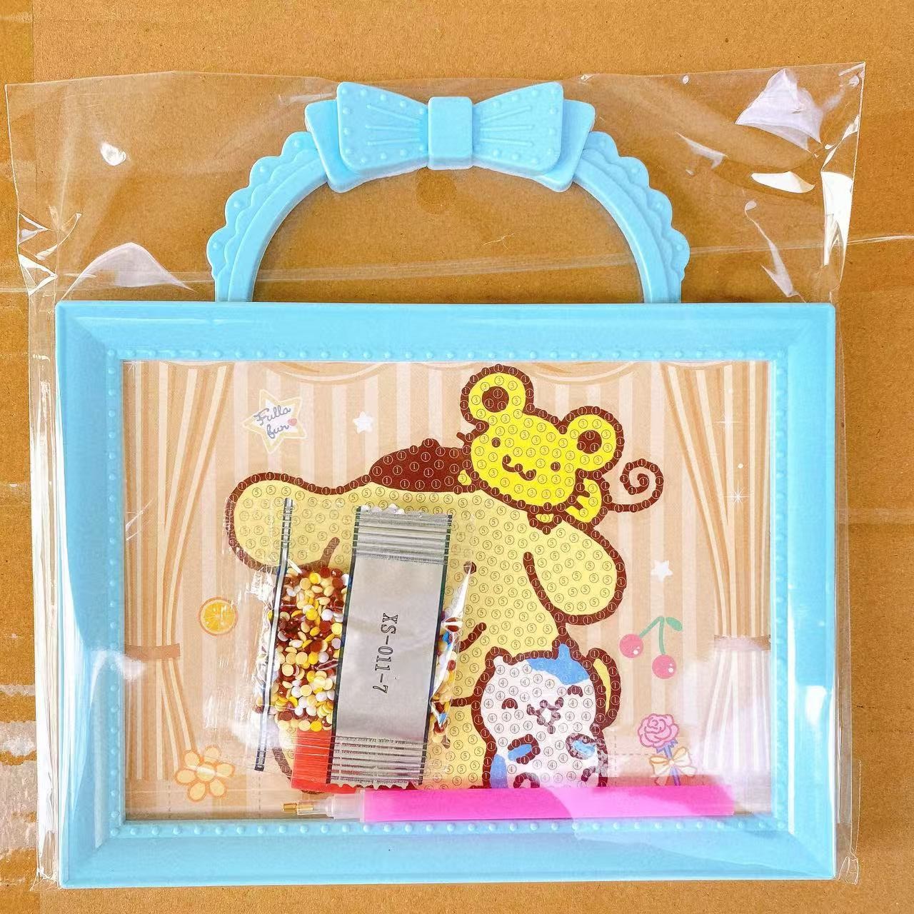 Juguetes infantiles portátiles marcos de diamantes dibujos hechos a mano DIY creativo rompecabezas juguetes para niñas al por mayor 2 yuanes image 4