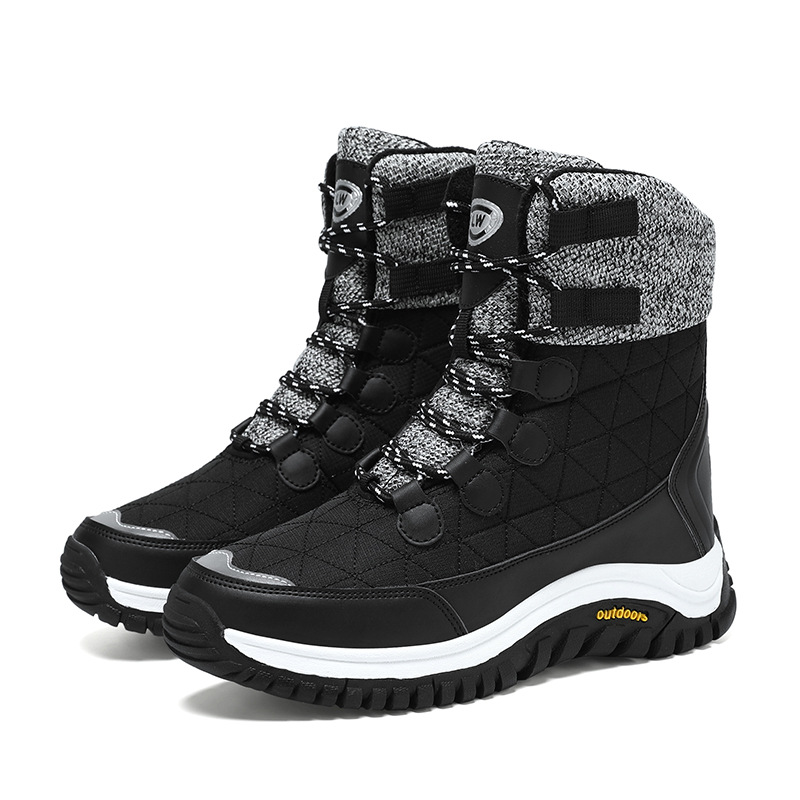 2025 invierno nuevo vello grueso calentamiento noreste al aire libre botas de nieve zapatos de algodón antideslizante de mujer tamaño grande image 7