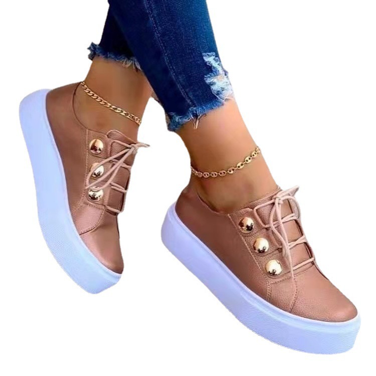 Plus-size 2021 Autumn New Casual Thick-soled Loafers European And American Style Cross-border Women's Shoes_vogvips.com