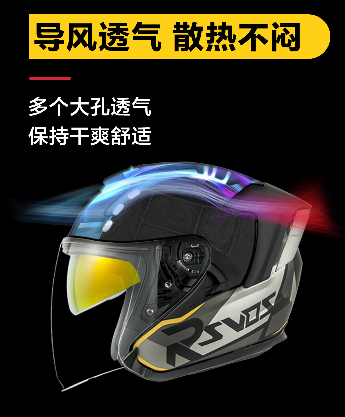 RSV Helmet Motorcycle Winter 3/4 Half Helmet Men's Retro Women's 3/4 Helmet Windproof and Warm for Four Seasons
