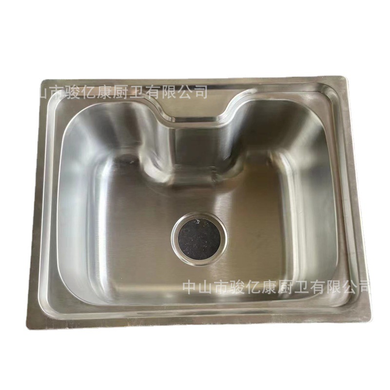 Exportado a fregadero de América del Sur, fregadero individual de cocina, fregadero de verduras hecho a mano de acero inoxidable 304, lavabo de verduras al por mayor