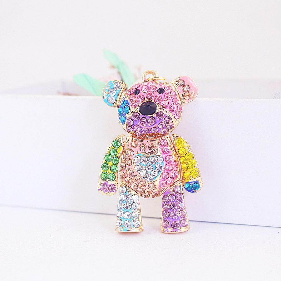 58g Weight Keychain Classification 1 Piece Quantity Housewarming, Graduation Occasion Zinc alloy Material Bear Pattern Unisex Gender Cute Style Cute Bear Zinc Alloy Unisex Keychain 4