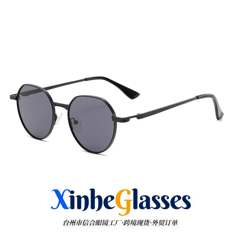 2296圆框金属太阳镜UV400墨镜跨境外贸亚马逊复古经典时尚