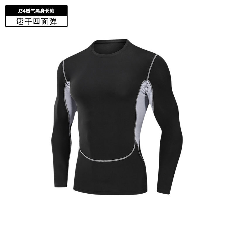 J34 통기성 블랙 긴소매