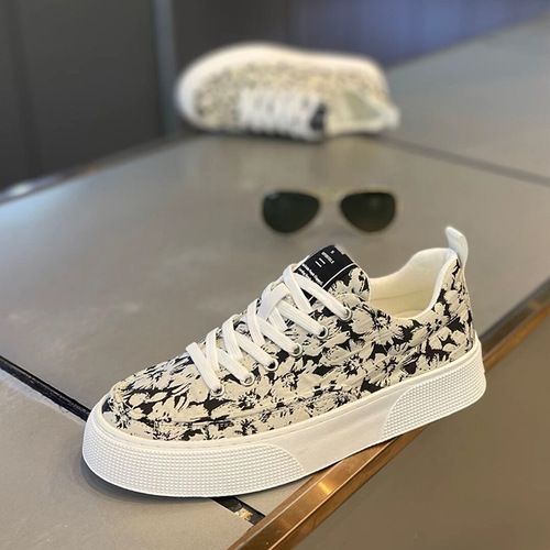 Canvas Men's Shoes Summer Breathable Thin Model Trendy Versatile Casual Thick Sole Shoes Men's Sports Minority Fabric Shoes Fashion Shoes