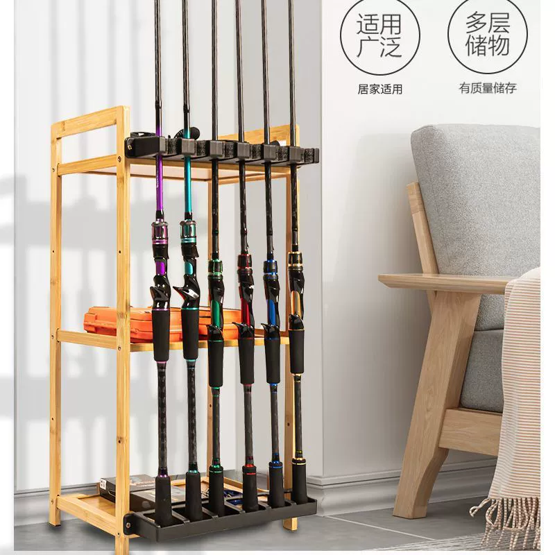 [Пraise 3098 человек] Стойка для хранения удочек Jumeng, стойка для хранения приманок, стеллаж для домашнего использования для размещения ручных удочек.