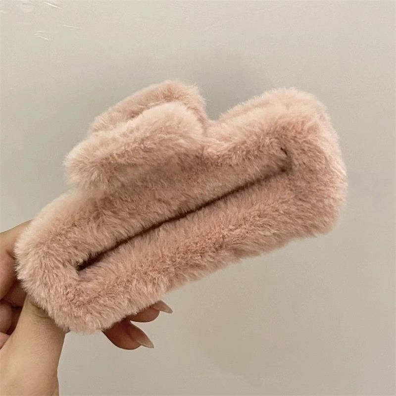 Плюшевая заколка-краб, корейский стиль, искусственный мех, длина 8–14 см