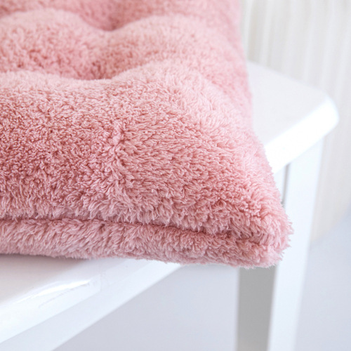 Winter ins style solid color sofa plush cushion student chair thickened soft cushion car seat booster chair cushion