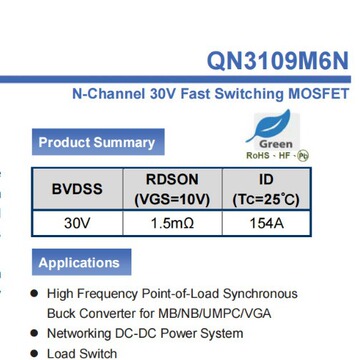 10pcs QN3109M6N QN3109 QFN-8 IC Chipset – New, Unbranded