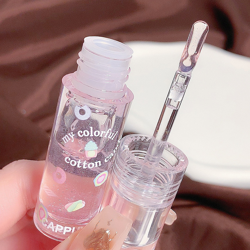 Capuvini Lip Oil moist Moisture Desalination Primer honey peach Colorless sleep Lip membrane Exfoliating Lip Gloss