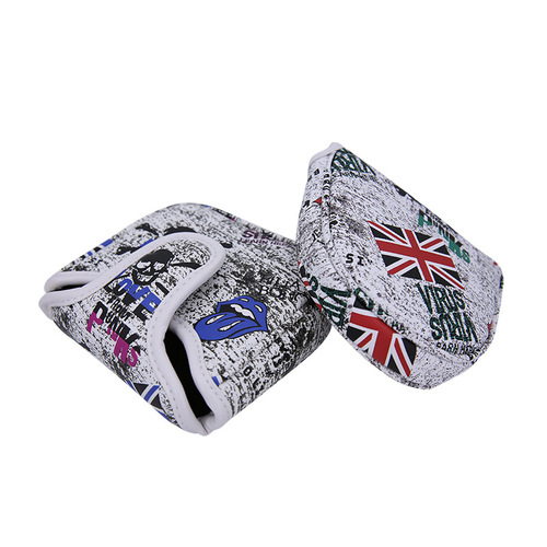 Foreign trade e-commerce golf putter cover wholesale PU leather magnet closed semicircular square style protective cover manufacturer