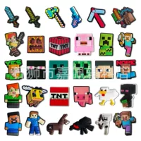 Обувь Minecraft, сабо с цветами, аксессуары «сделай сам», пряжки для обуви Julibitz, аксессуары для сабо, высококачественные трансграничные эксклюзивные поставки