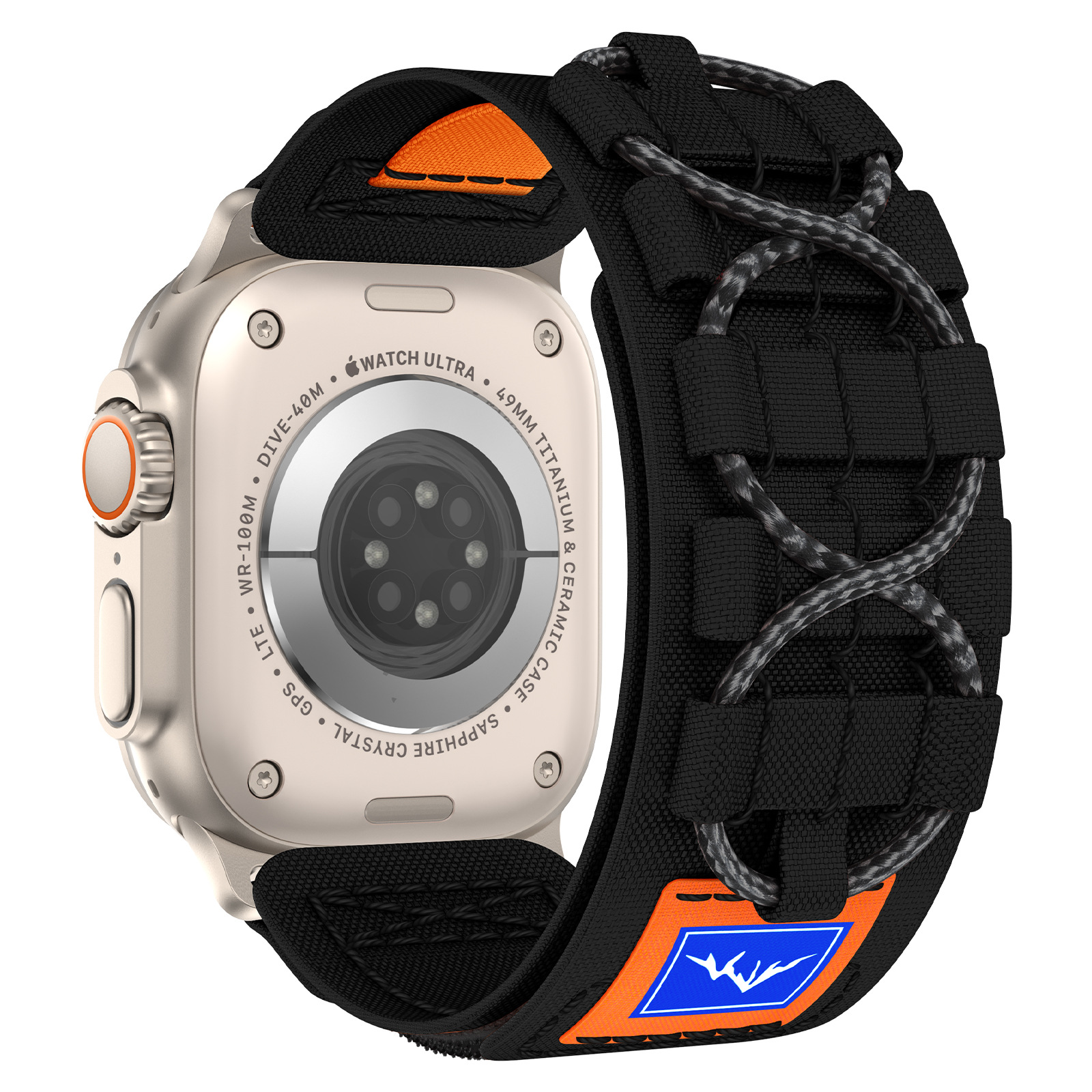 Adecuado para Apple I watch123456789SE nylon trenzado cuerda pista correa de reloj