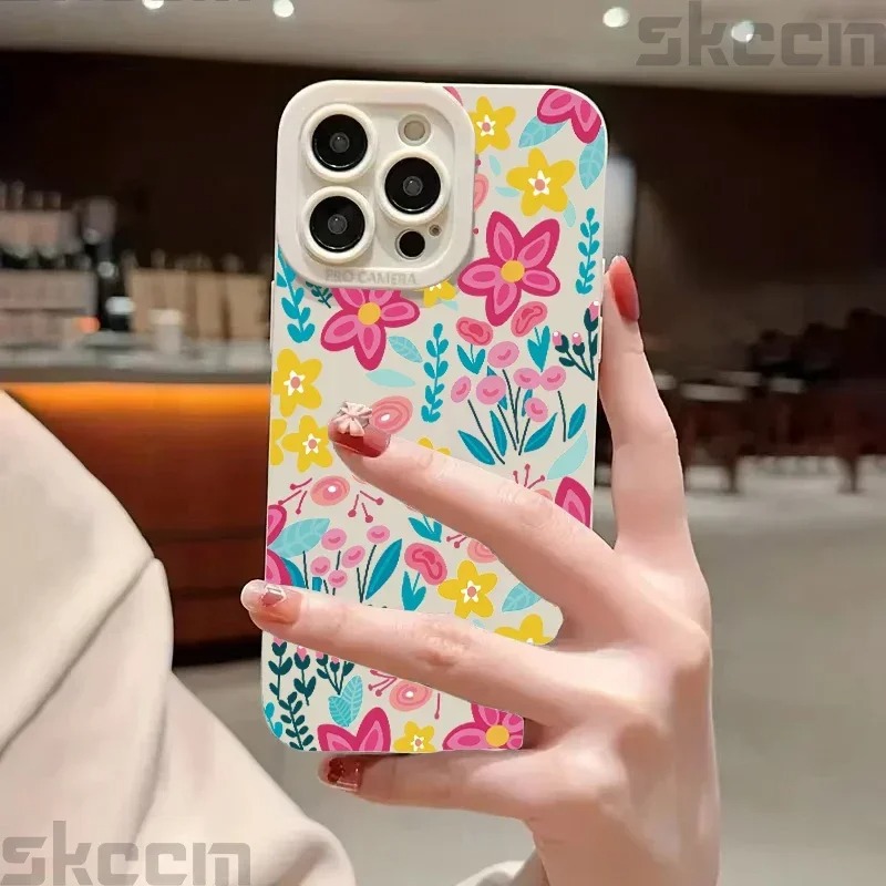 iPhone 15 Pro Max, Apple 14, 13, 12, 11 uyumlu renkli kalp desenli şık ve yaratıcı telefon kılıfı