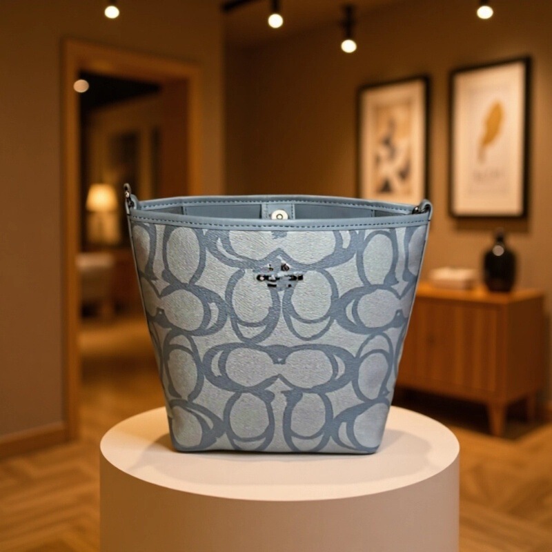 Koujia Genuine Leather Lv Tote Bag Women's Bag New Citybucket Bucket Bag Presbyopic Handbag Single Shoulder Crossbody