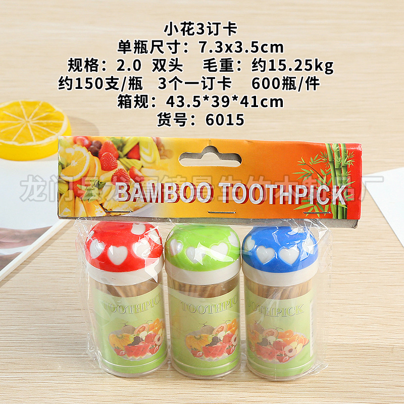 Fabricante mayorista de botellas multiusos asequibles, botellas con diseño de flor de ciruelo, palillos de dientes de doble punta, palillos de dientes pequeños, palillos de dientes para grandes almacenes y palillos de dientes para puestos callejeros. image 11