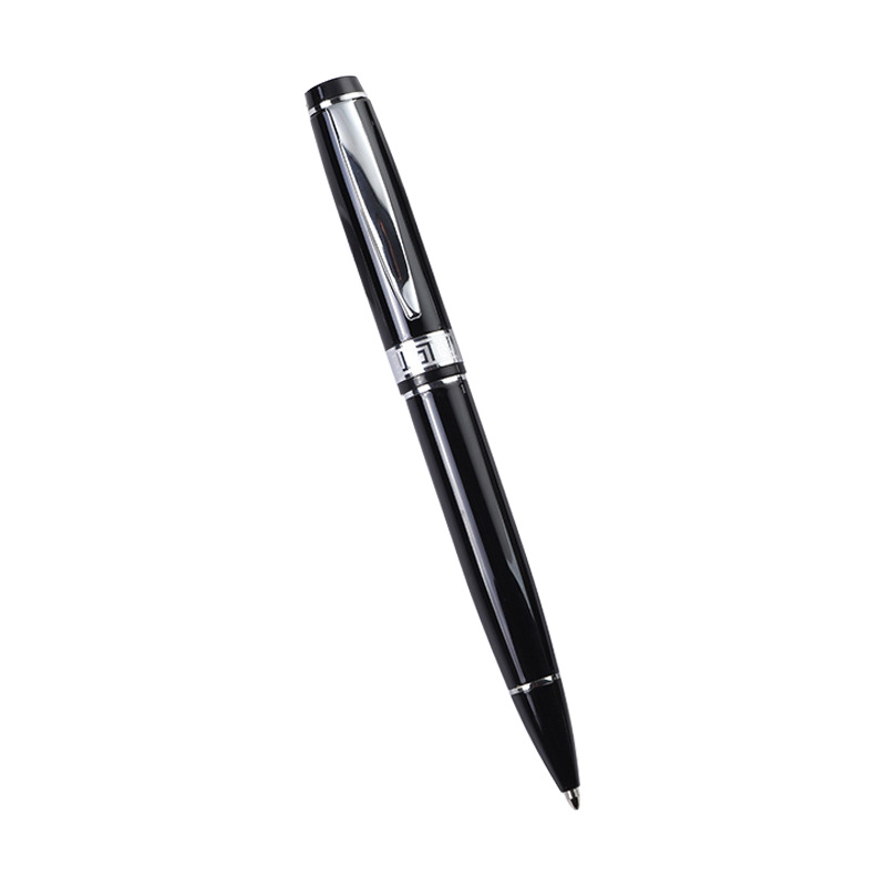 En stock negro bolígrafo metal regalo de negocios de alta gama metal pluma Impresión logotipo publicidad Oficina pluma de aceite