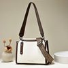 Leather universal advanced fashionable one-shoulder bag for leisure, 2023 collection, high-end, genuine leather