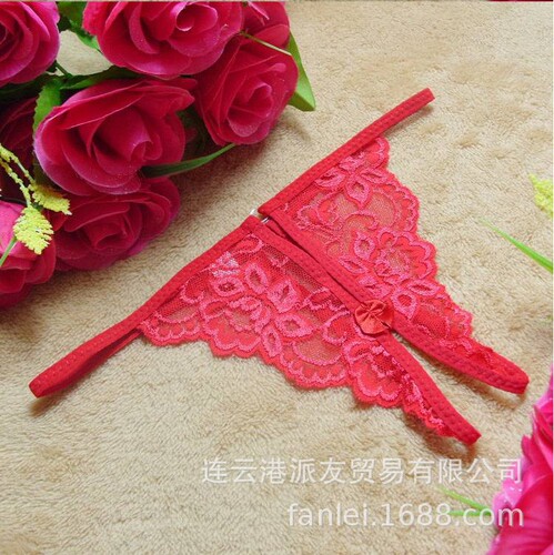 Sexy lingerie open-flap no-take-off temptation sexy pure desire black lace women's underwear butterfly festival open-flap T thong