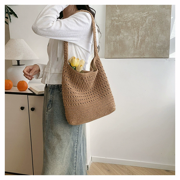 Woven one-shoulder bag, for import