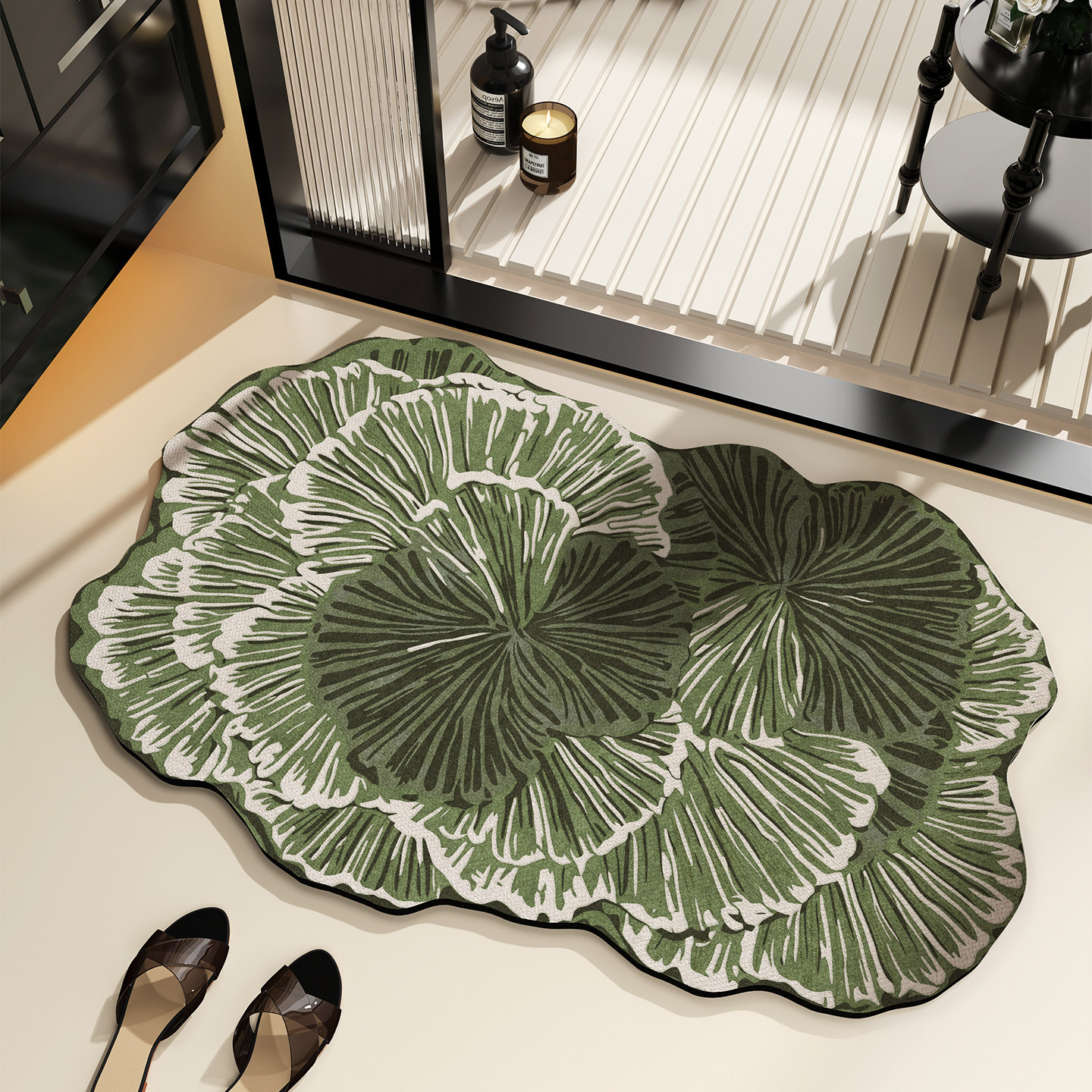 Alfombra de suelo de baño francesa de alta calidad, inodoro de absorción de agua, pie seco rápido, puerta de barro de diatomeas, alfombra antideslizante a prueba de suciedad