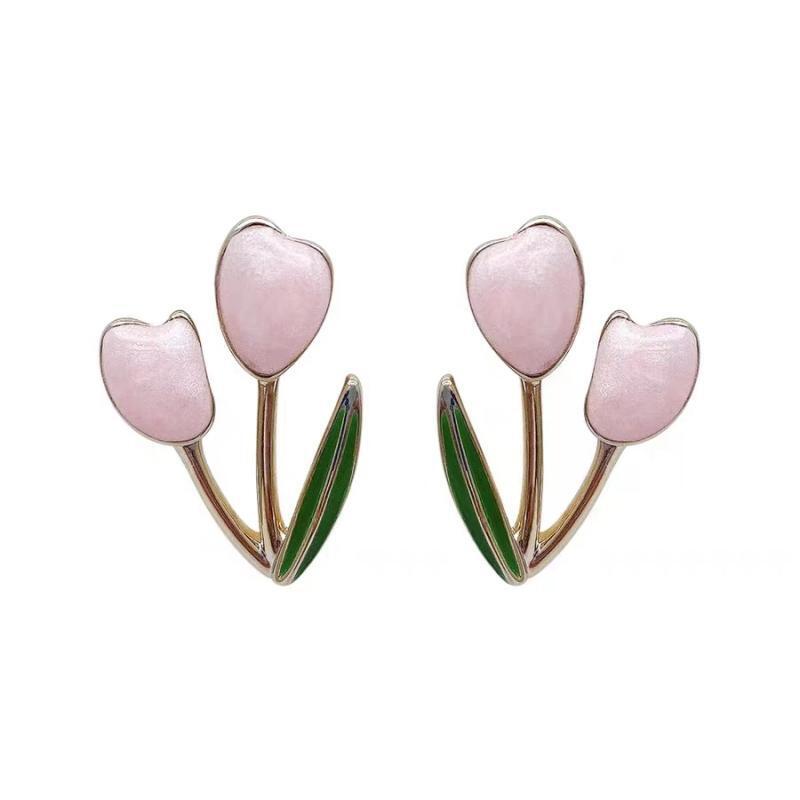 Women's Gender Plating Design 1 Pair Simple Style Flower Plating Alloy Gold Plated Ear Studs