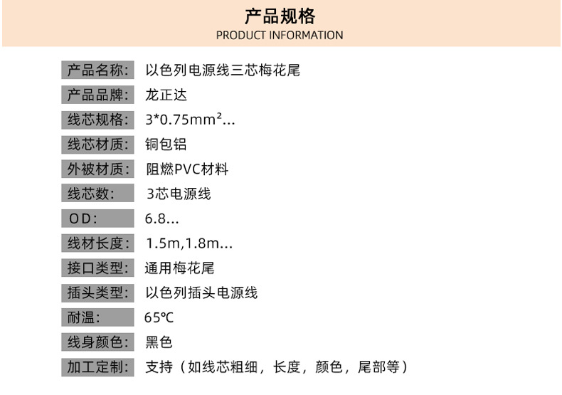 以色列电源线插头