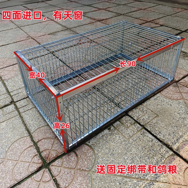 新款加密只进不出鸽子笼天落笼户外撞门笼全自动收鸽笼捕鸽子神器|undefined