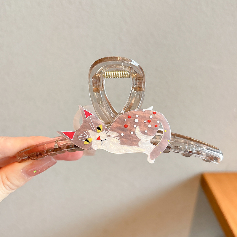 Clip de dibujos animados lindos y interesantes para mujeres 2025 nuevo estilo de alto nivel de tiburón clip de cabello clip de cabello de cabeza